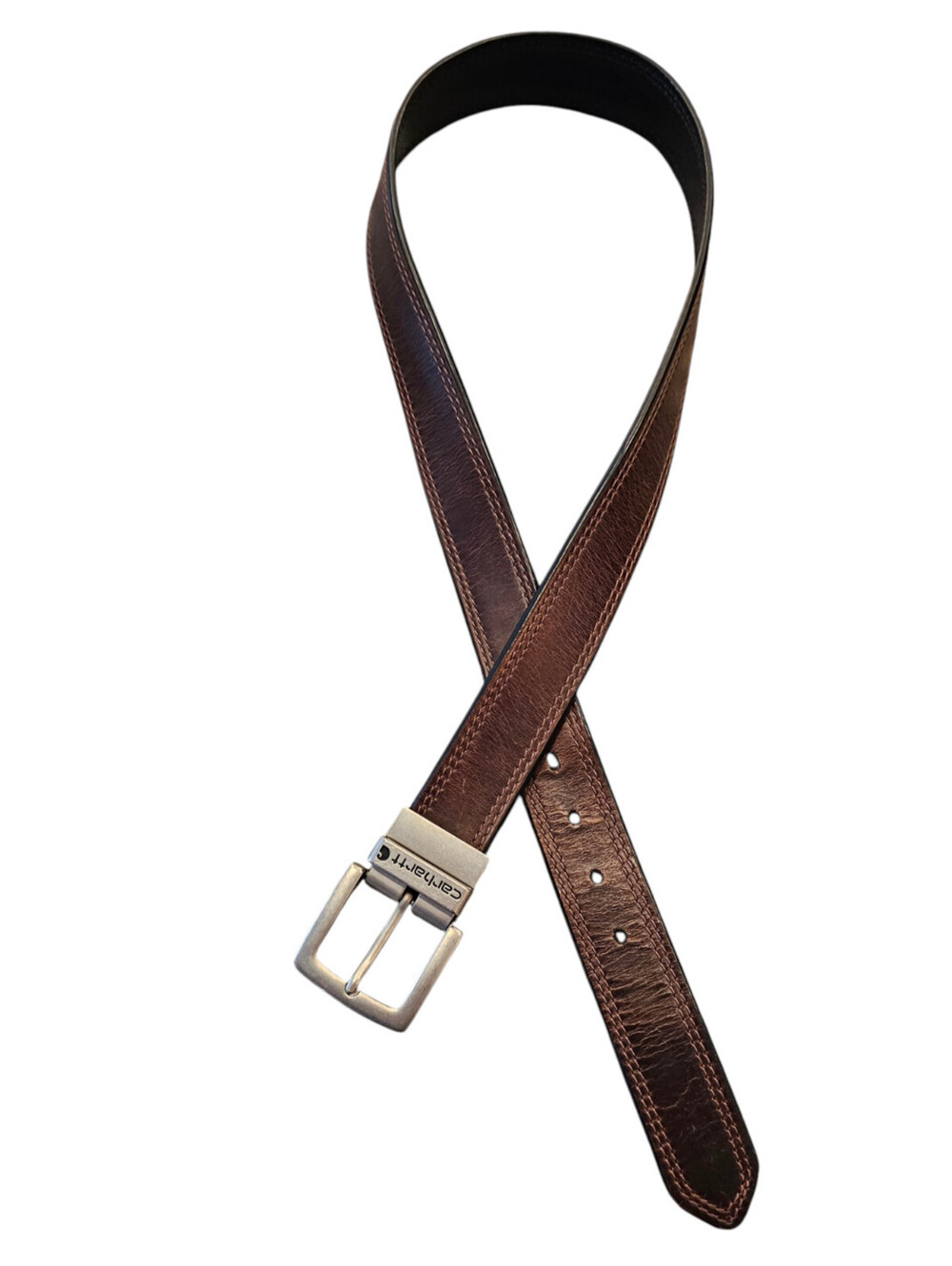 Carhartt men's reversible black and brown leather belt size 38